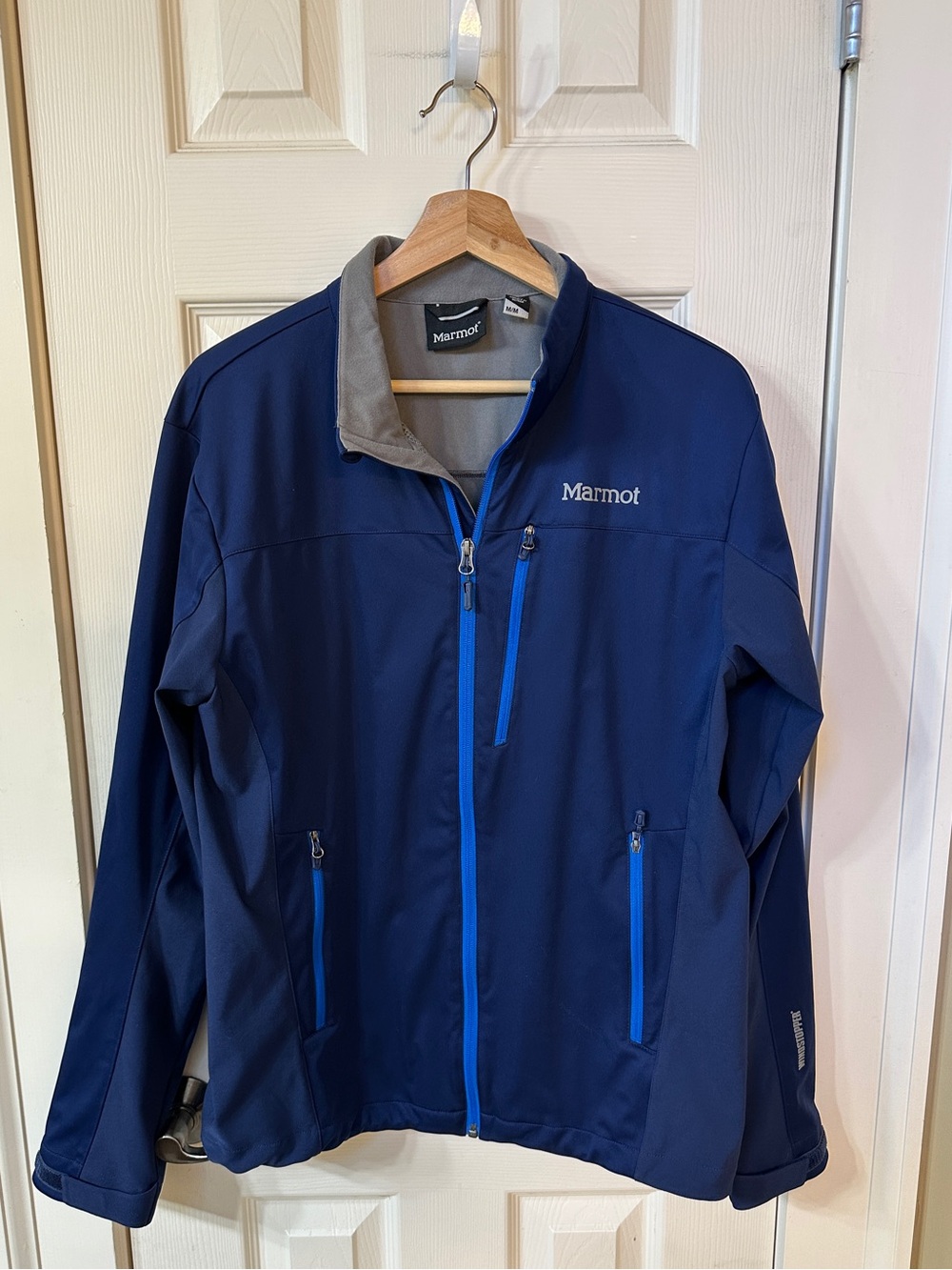 Marmot Mens Soft Shell Windstopper Full Zip Fleece Lined Jacket Gorpcore Hiking